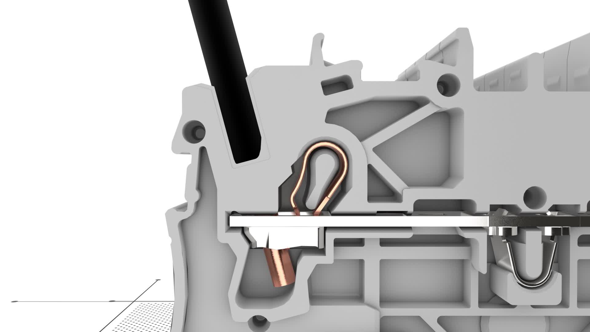 TOPJOB®S feedthrough terminal block with Lever and Push-button