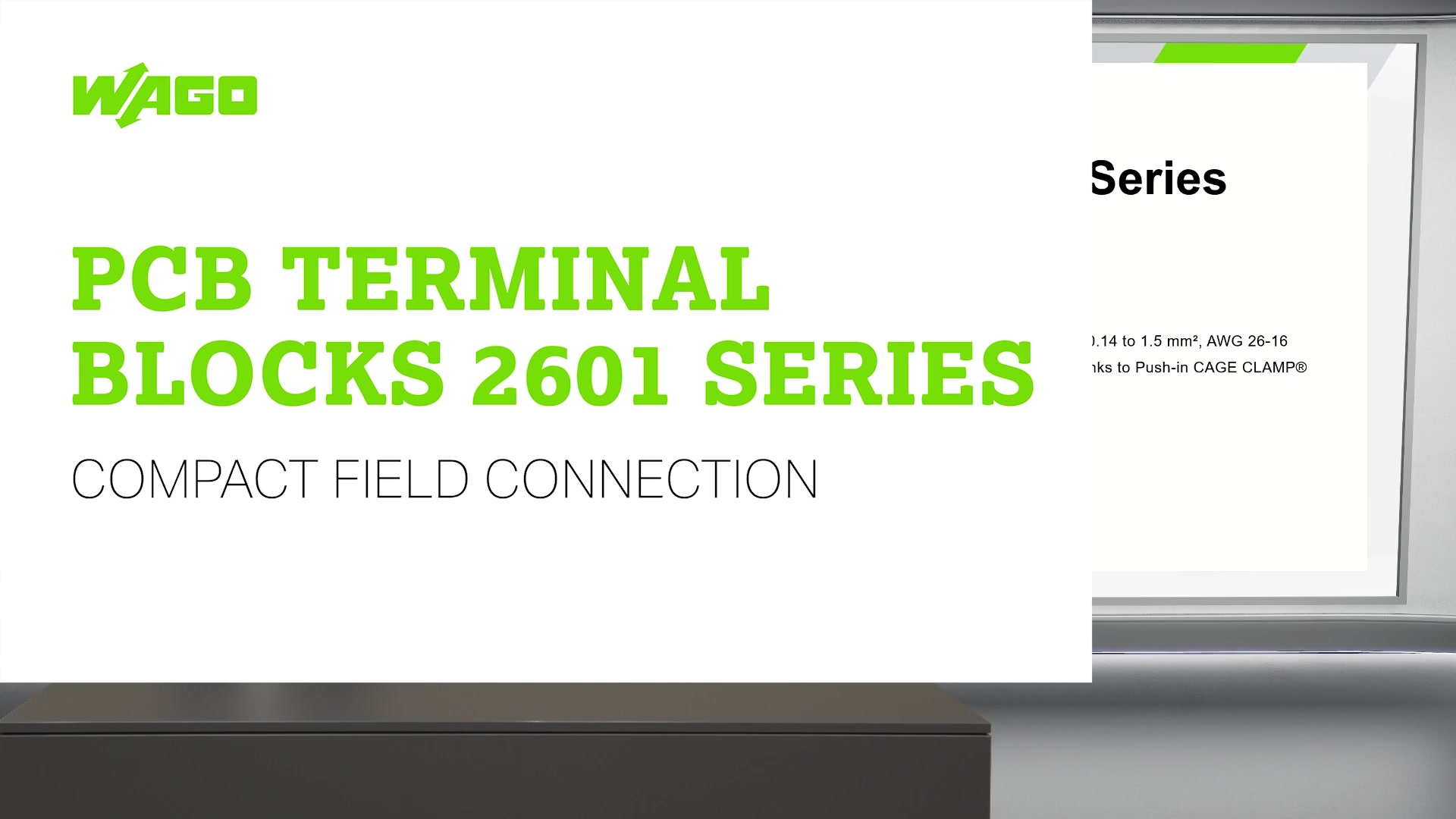 Compact Field Connection with the 2601 Series