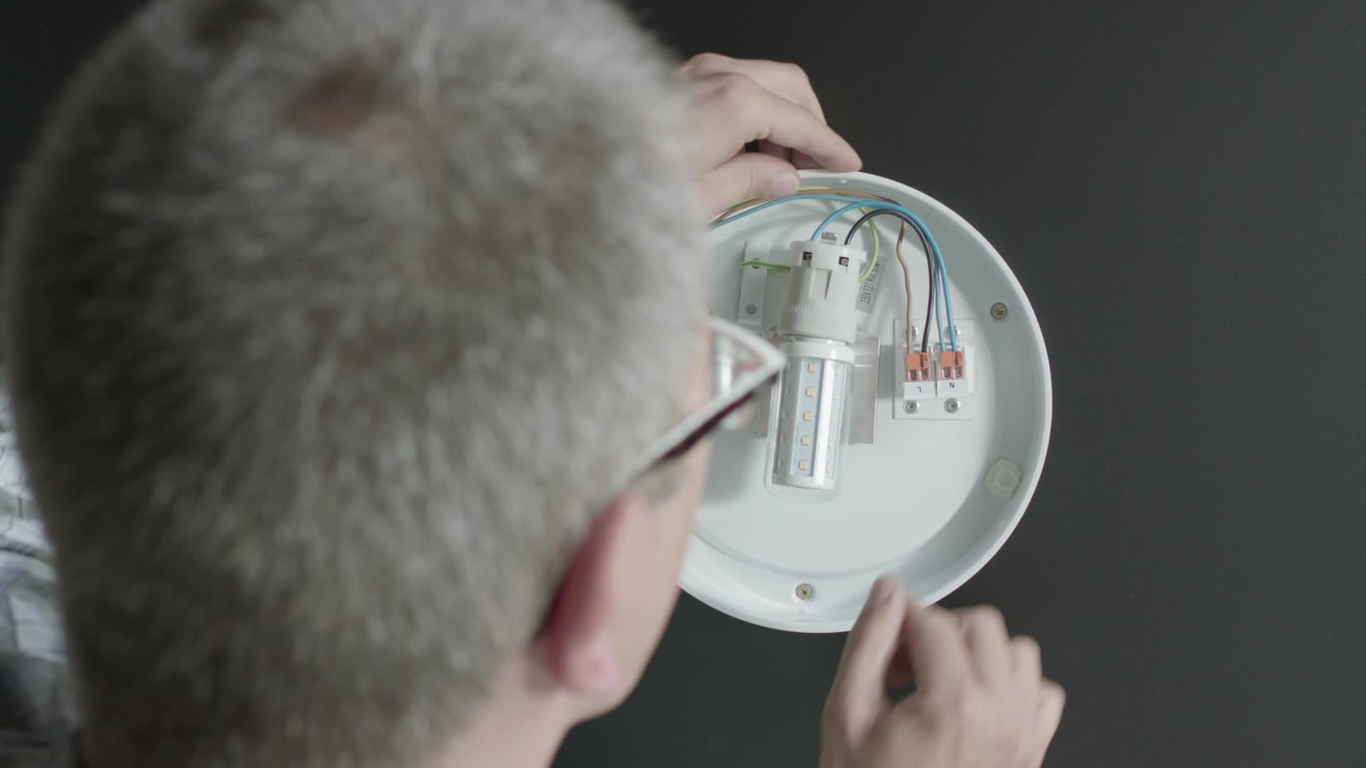 <p>Câblage interne de luminaire avec la borne de raccordement WAGO, série 221</p>
